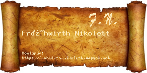 Frühwirth Nikolett névjegykártya