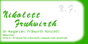 nikolett fruhwirth business card